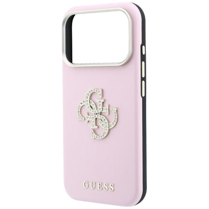 Fodral för Apple iPhone 18 Pro / 17 Pro, Guess, Smooth Big Strass Logo, rosa