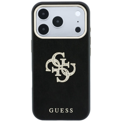Fodral för Apple iPhone 18 Pro / 17 Pro, Guess, Smooth Big Strass Logo, Vinröd