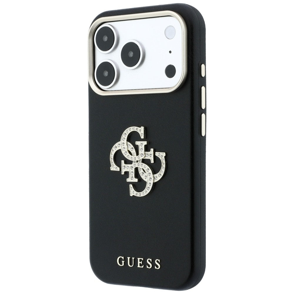 Fodral för Apple iPhone 18 Pro / 17 Pro, Guess, Smooth Big Strass Logo, Vinröd