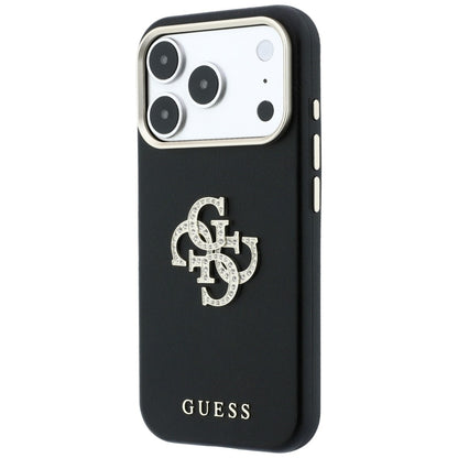 Fodral för Apple iPhone 18 Pro / 17 Pro, Guess, Smooth Big Strass Logo, Vinröd