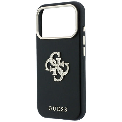 Fodral för Apple iPhone 18 Pro / 17 Pro, Guess, Smooth Big Strass Logo, Vinröd