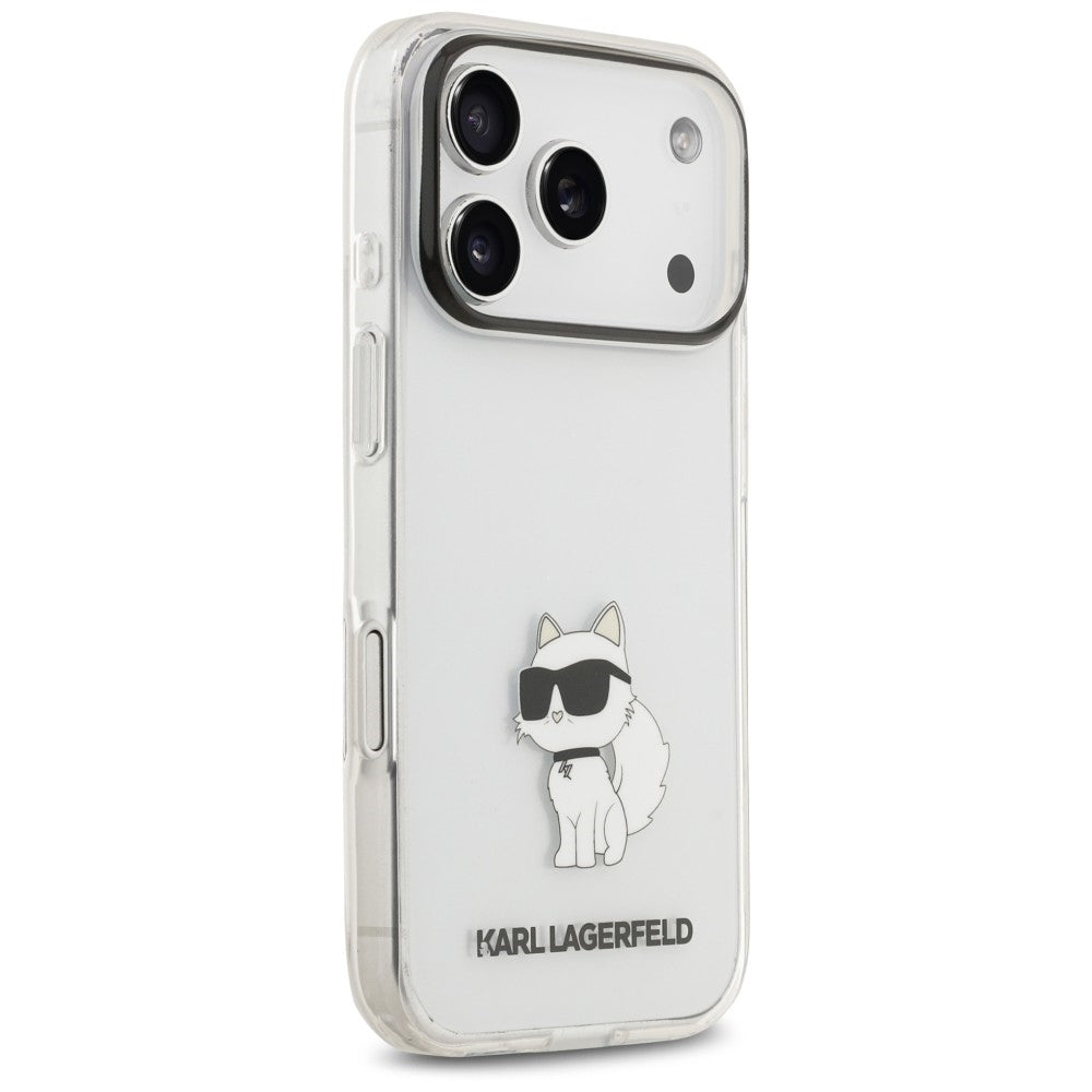 Skal till Apple iPhone 18 Pro / 17 Pro, Karl Lagerfeld, IML Choupette NFT, transparent