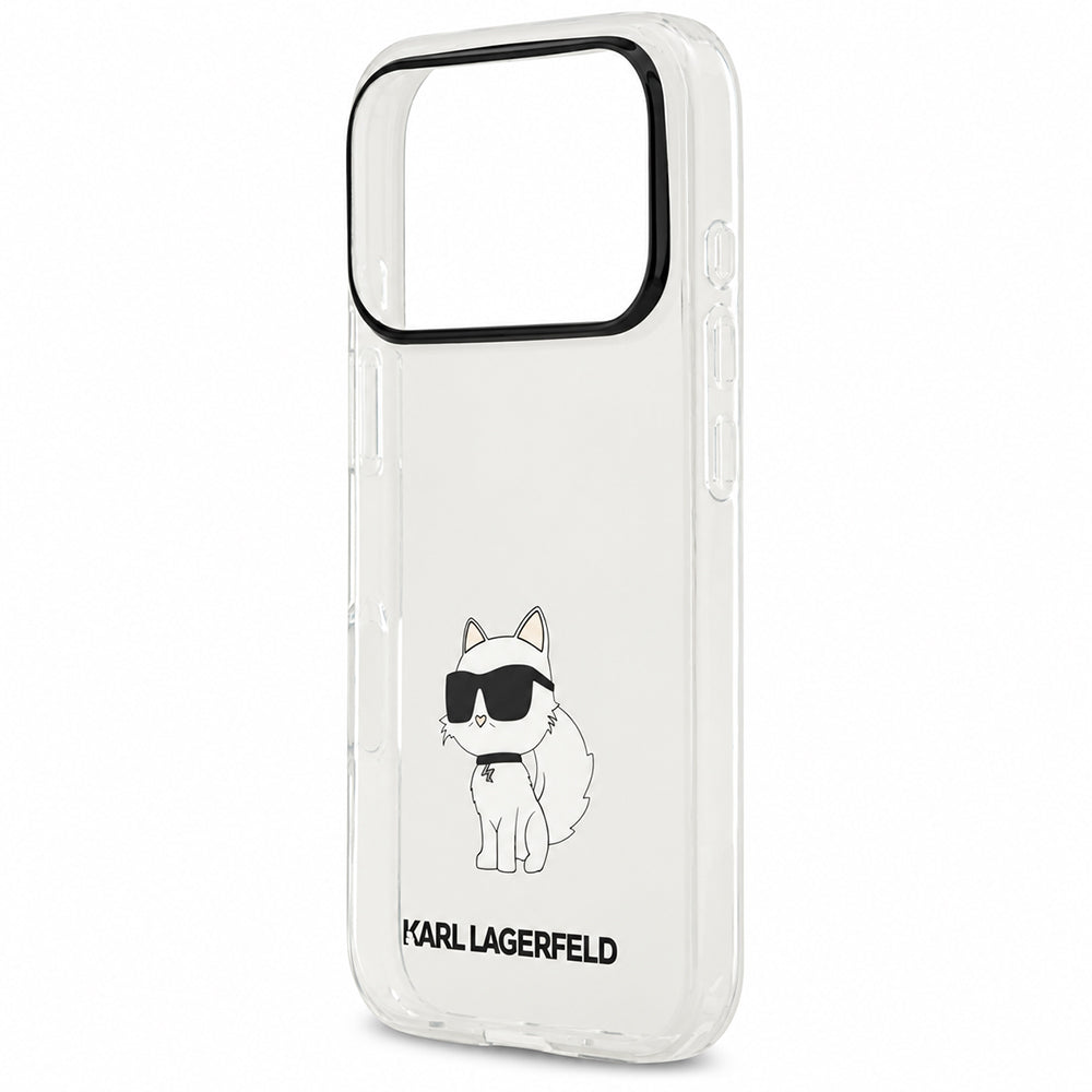 Skal till Apple iPhone 18 Pro / 17 Pro, Karl Lagerfeld, IML Choupette NFT, transparent