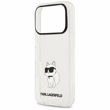 Skal till Apple iPhone 18 Pro / 17 Pro, Karl Lagerfeld, IML Choupette NFT, transparent