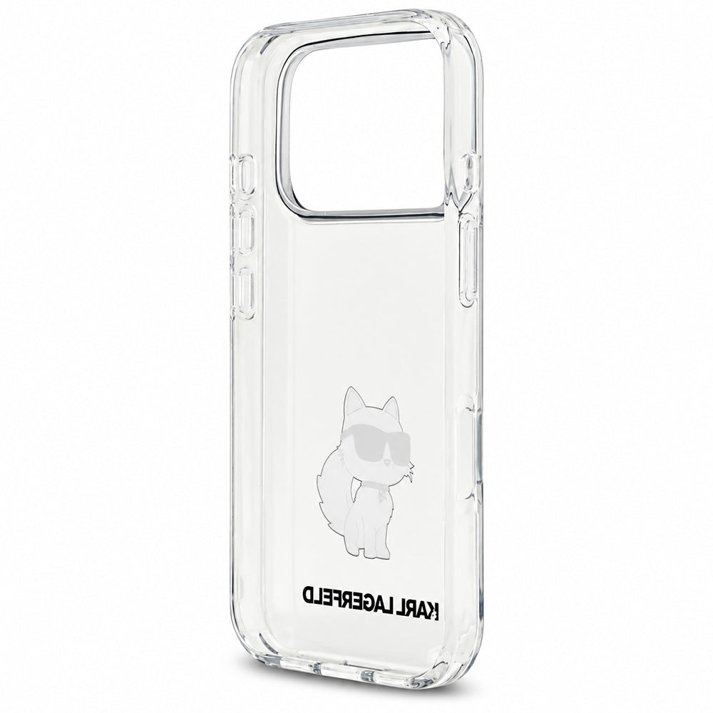 Skal till Apple iPhone 18 Pro / 17 Pro, Karl Lagerfeld, IML Choupette NFT, transparent