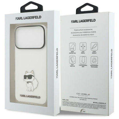 Skal till Apple iPhone 18 Pro / 17 Pro, Karl Lagerfeld, IML Choupette NFT, transparent