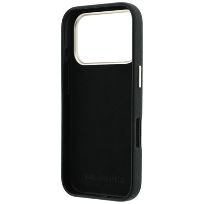 Fodral för Apple iPhone 18 Pro / 17 Pro, Karl Lagerfeld, Smooth Big Resin Signature Logo, Svart