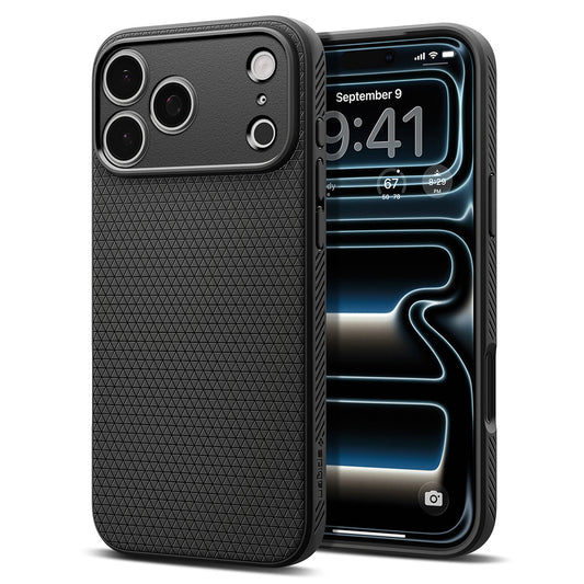 Fodral för Apple iPhone 18 Pro / 17 Pro, Spigen, Liquid Air, Matt svart ACS12149