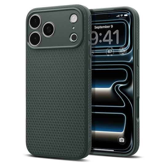 Fodral för Apple iPhone 18 Pro / 17 Pro, Spigen, Liquid Air, Grön ACS12151