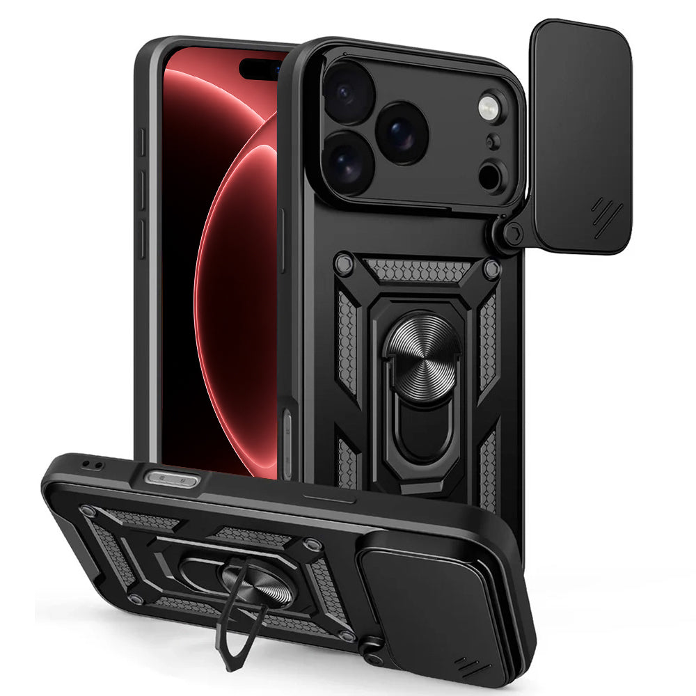 Fodral för Apple iPhone 18 Pro / 17 Pro, Techsuit, CamShield, Svart