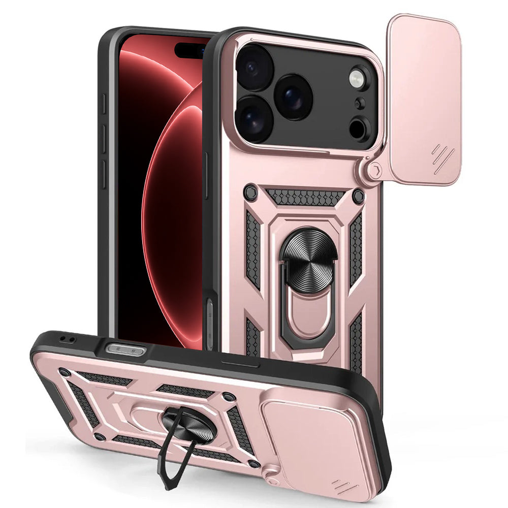 Fodral för Apple iPhone 18 Pro / 17 Pro, Techsuit, CamShield, Roséguld