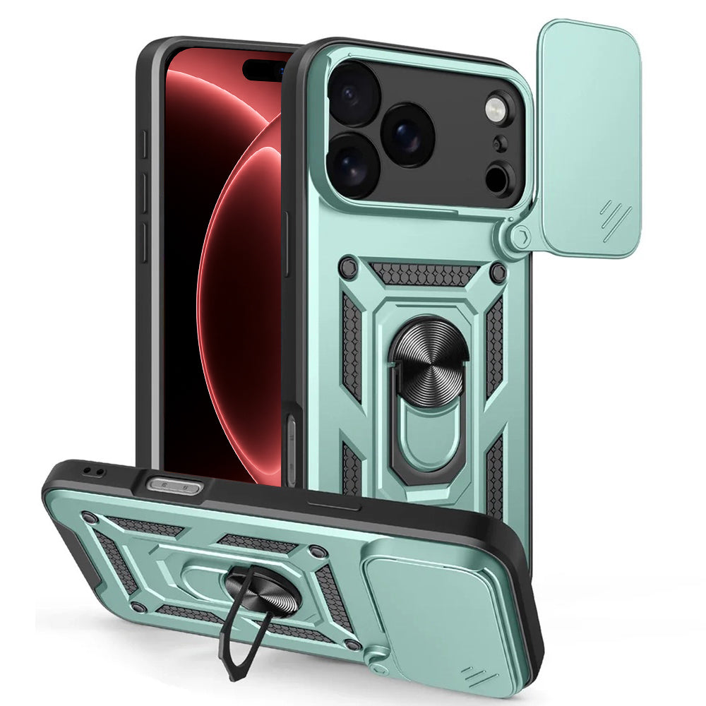Fodral för Apple iPhone 18 Pro / 17 Pro, Techsuit, CamShield, Grön