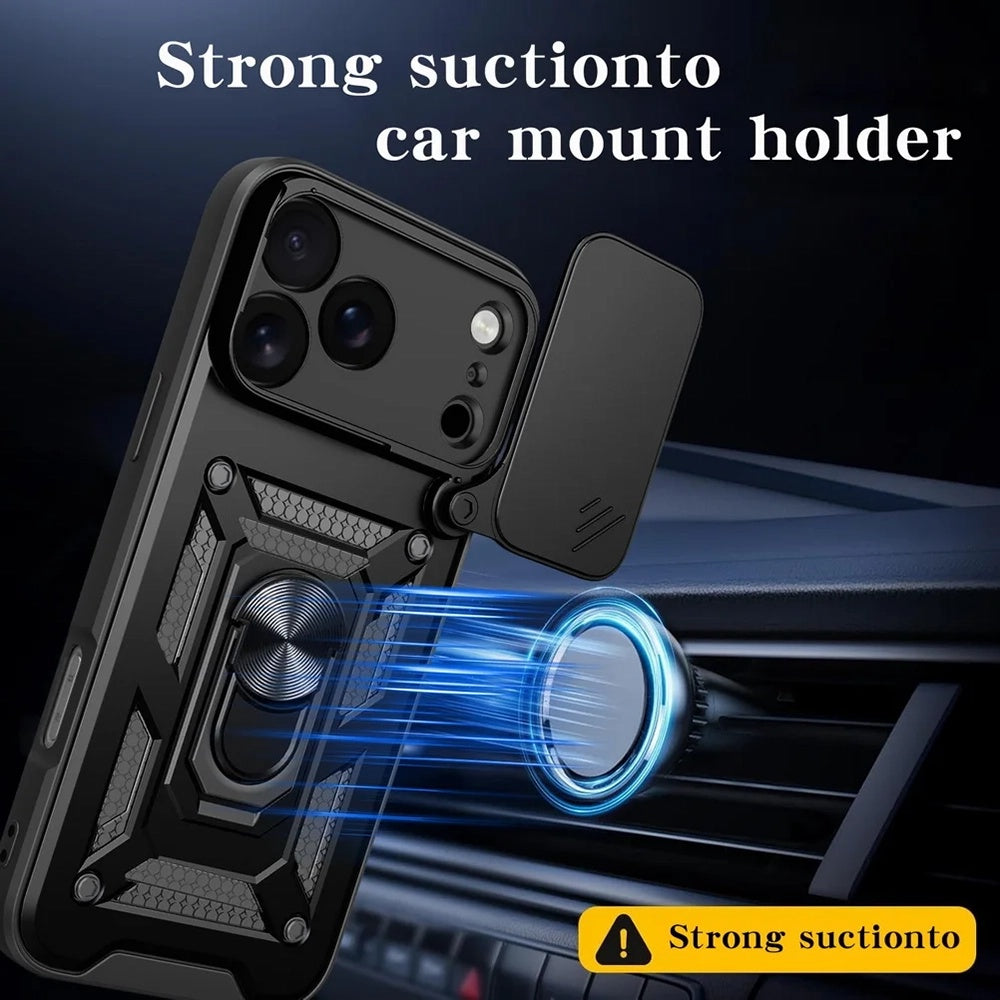 Fodral för Apple iPhone 18 Pro / 17 Pro, Techsuit, CamShield, Grön