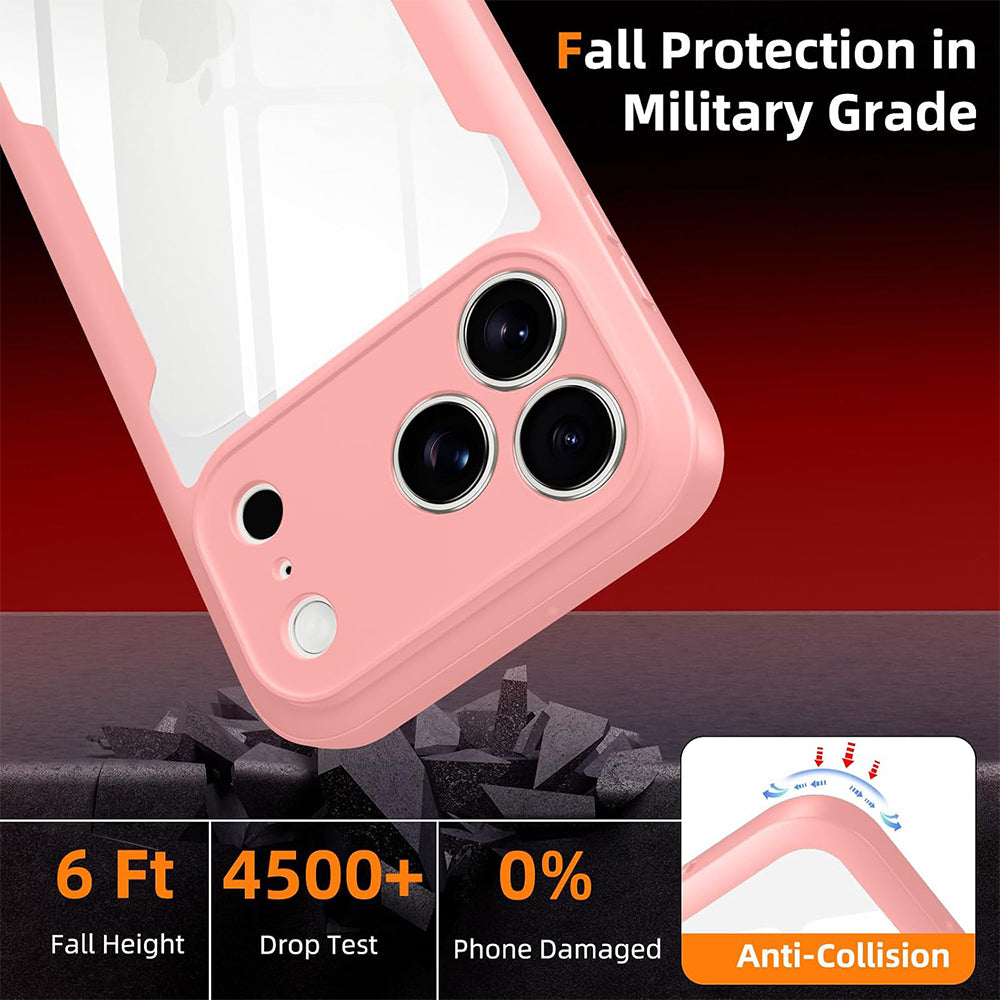 Fodral för Apple iPhone 18 Pro / 17 Pro, Techsuit, ColorVerse 360, Rosa