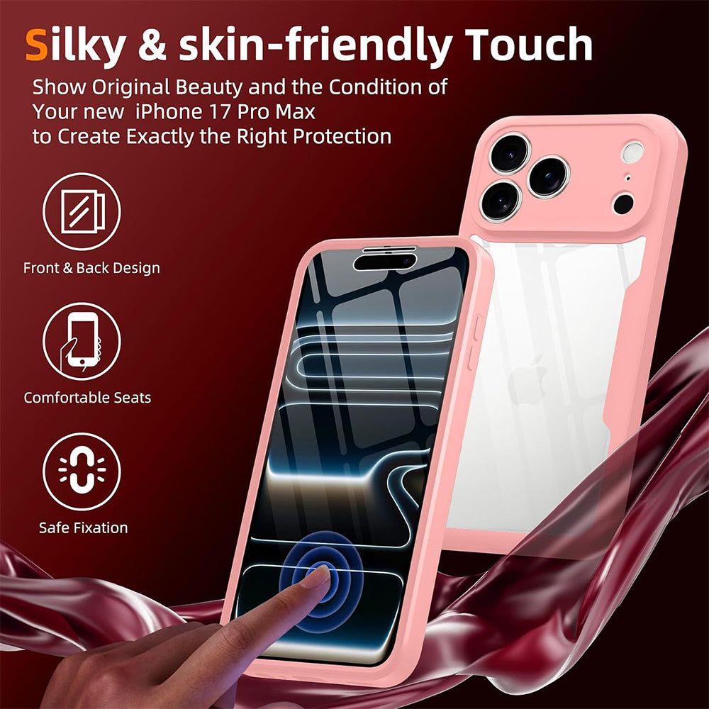 Fodral för Apple iPhone 18 Pro / 17 Pro, Techsuit, ColorVerse 360, Rosa