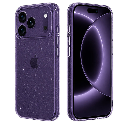 Fodral för Apple iPhone 18 Pro / 17 Pro, Techsuit, SparkleSkin, Transparent