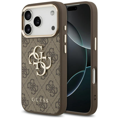 Fodral för Apple iPhone 18 Pro Max / 17 Pro Max, Guess, 4G Big Classic Logo, Brun