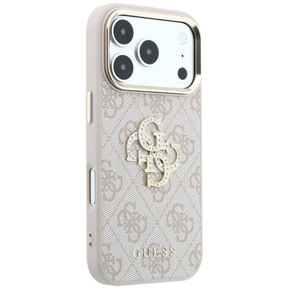 Fodral för Apple iPhone 18 Pro Max / 17 Pro Max, Guess, 4G Big Strass Logo, Rosa