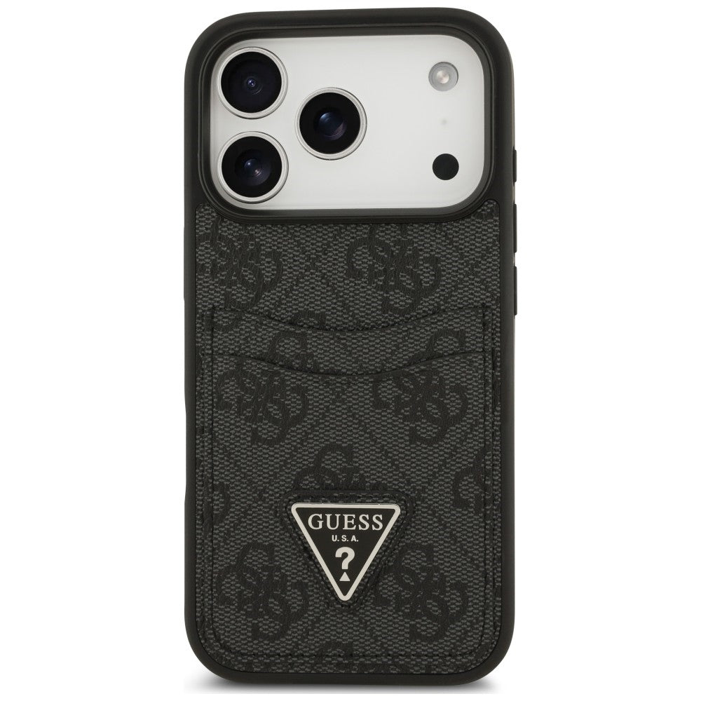 Skal till Apple iPhone 18 Pro Max / 17 Pro Max, Guess, 4G Double Card Triangle, svart