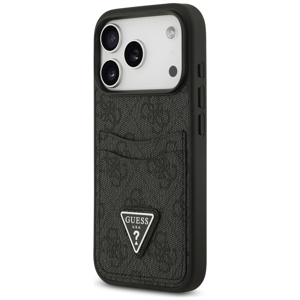 Skal till Apple iPhone 18 Pro Max / 17 Pro Max, Guess, 4G Double Card Triangle, svart