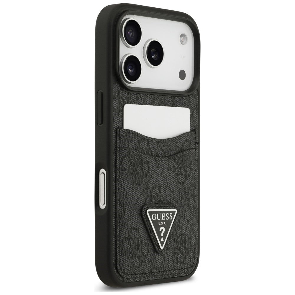Skal till Apple iPhone 18 Pro Max / 17 Pro Max, Guess, 4G Double Card Triangle, svart