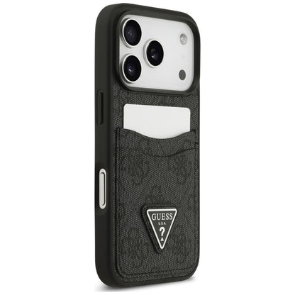 Skal till Apple iPhone 18 Pro Max / 17 Pro Max, Guess, 4G Double Card Triangle, svart