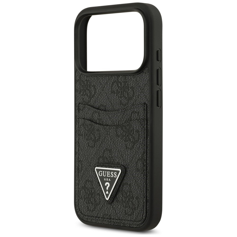 Skal till Apple iPhone 18 Pro Max / 17 Pro Max, Guess, 4G Double Card Triangle, svart