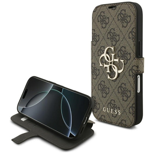 Fodral för Apple iPhone 18 Pro Max / 17 Pro Max, Guess, 4G Metallogo, Brun