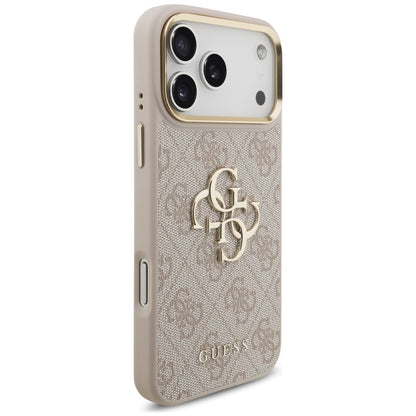 Fodral för Apple iPhone 18 Pro Max / 17 Pro Max, Guess, Big 4G Classic Logo & Big Strap Metal Buttons, rosa
