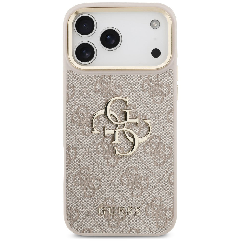Fodral för Apple iPhone 18 Pro Max / 17 Pro Max, Guess, Big 4G Classic Logo & Big Strap Metal Buttons, rosa