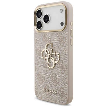 Fodral för Apple iPhone 18 Pro Max / 17 Pro Max, Guess, Big 4G Classic Logo & Big Strap Metal Buttons, rosa