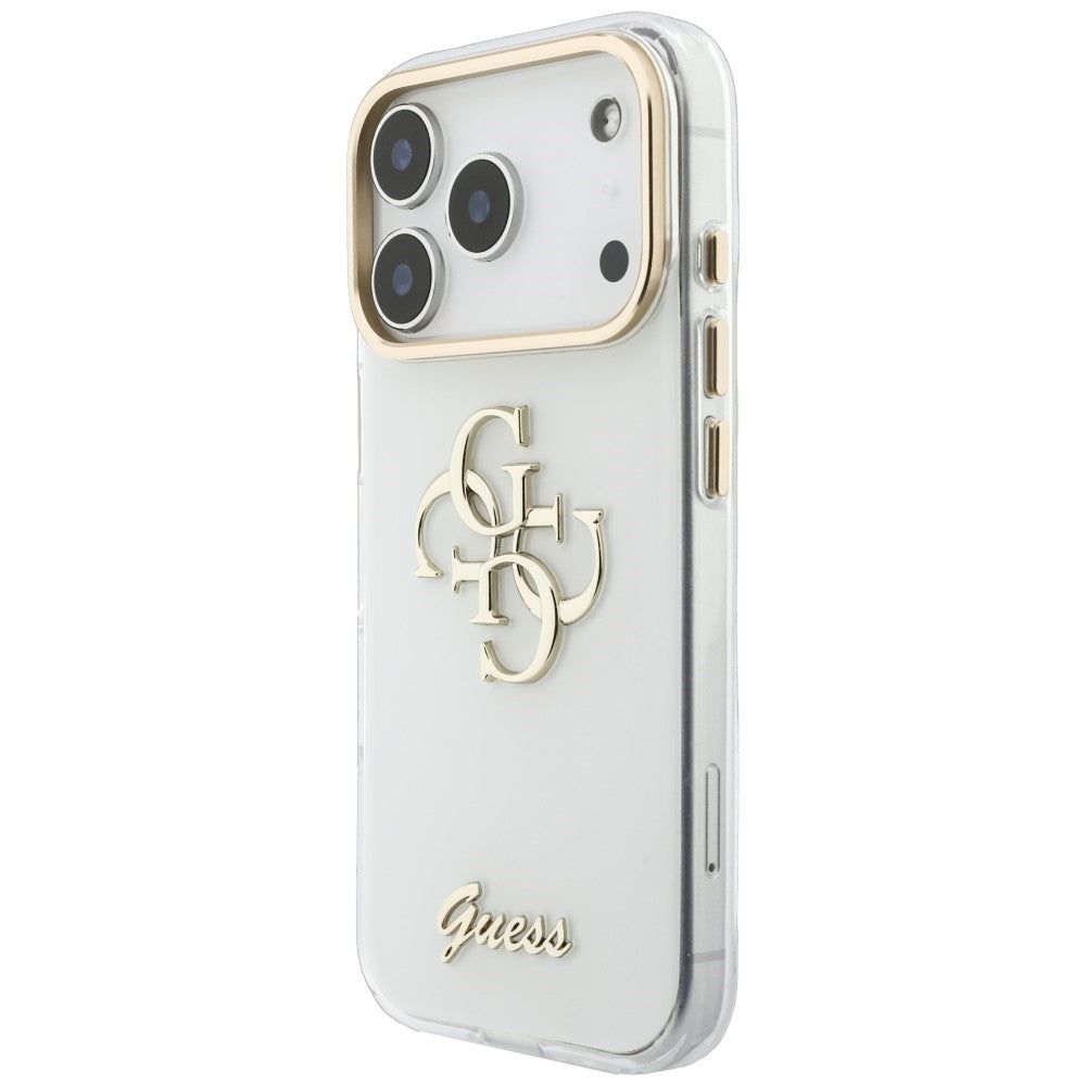 Fodral för Apple iPhone 18 Pro Max / 17 Pro Max, Guess, IML 4G Metal Script, Vit