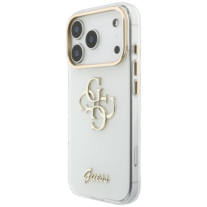 Fodral för Apple iPhone 18 Pro Max / 17 Pro Max, Guess, IML 4G Metal Script, Vit