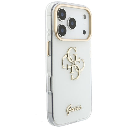 Fodral för Apple iPhone 18 Pro Max / 17 Pro Max, Guess, IML 4G Metal Script, Vit
