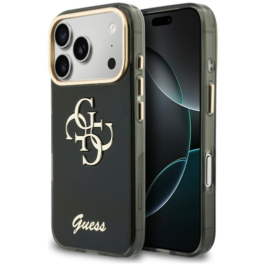 Fodral för Apple iPhone 18 Pro Max / 17 Pro Max, Guess, IML 4G Metal Script, Svart