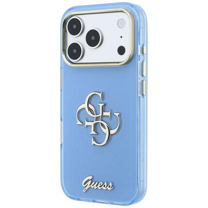 Fodral för Apple iPhone 18 Pro Max / 17 Pro Max, Guess, IML 4G Metal Script, Bleu