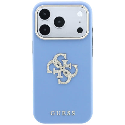 Fodral för Apple iPhone 18 Pro Max / 17 Pro Max, Guess, Smooth Big Strass Logo, blått