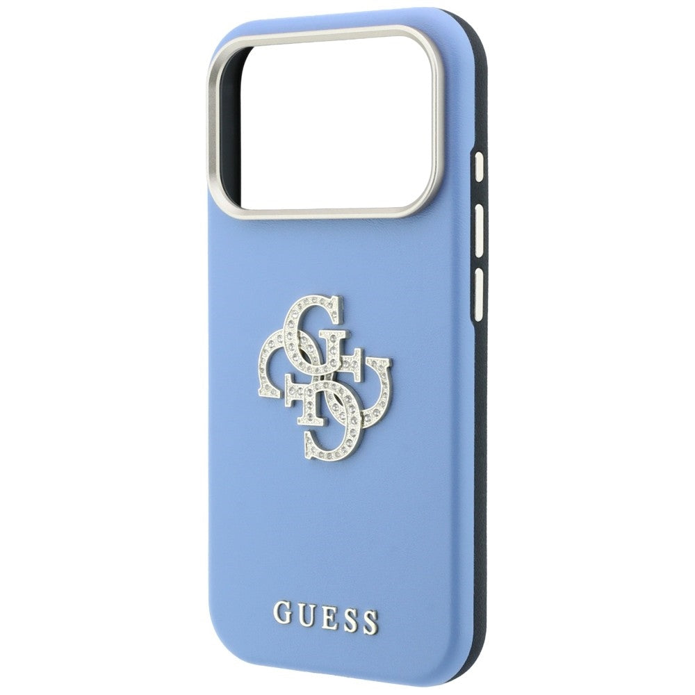 Fodral för Apple iPhone 18 Pro Max / 17 Pro Max, Guess, Smooth Big Strass Logo, blått