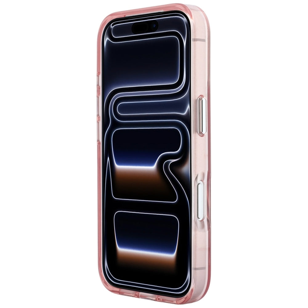 Case for Apple iPhone 18 Pro Max / 17 Pro Max, Karl Lagerfeld, IML Big Signature Resin Logo Metal Frame, Pink