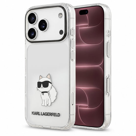 Skal till Apple iPhone 18 Pro Max / 17 Pro Max, Karl Lagerfeld, IML Choupette NFT, transparent