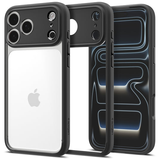 Fodral för Apple iPhone 18 Pro Max / 17 Pro Max, Spigen, Ultra Hybrid, Matt svart ACS12117