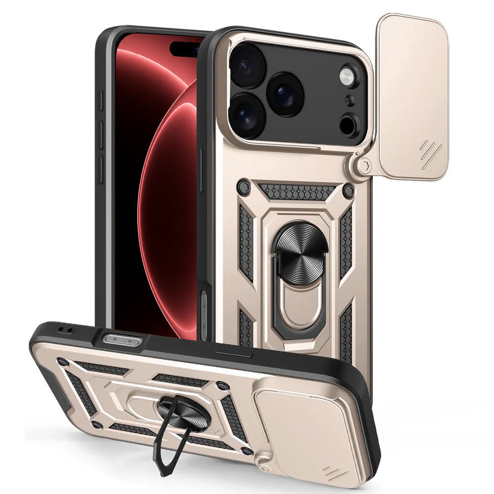 Fodral för Apple iPhone 18 Pro Max / 17 Pro Max, Techsuit, CamShield, Guld