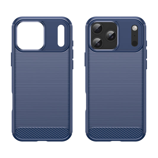Fodral för Apple iPhone 18 Pro Max / 17 Pro Max, Techsuit, Kolfiber, Blå