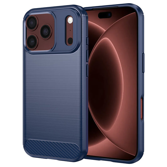 Fodral för Apple iPhone 18 Pro Max / 17 Pro Max, Techsuit, Kolfiber, Blå