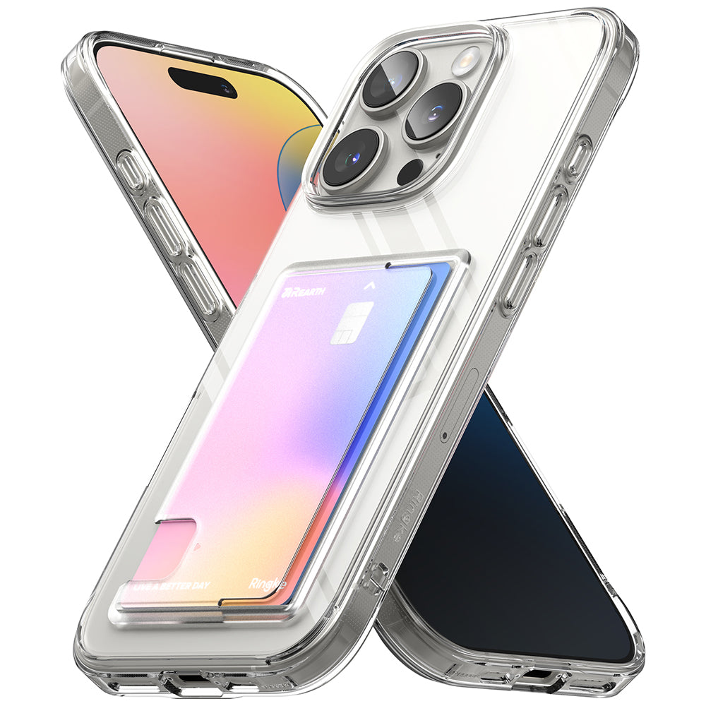 Skyddsfodral för Apple iPhone 16 Pro Max, Ringke, Fusion Card, Transparent