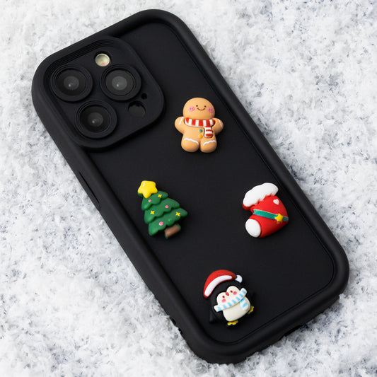 Fodral för Apple iPhone 15 Pro, OEM, Ultra Trendy 3D Christmas, Svart