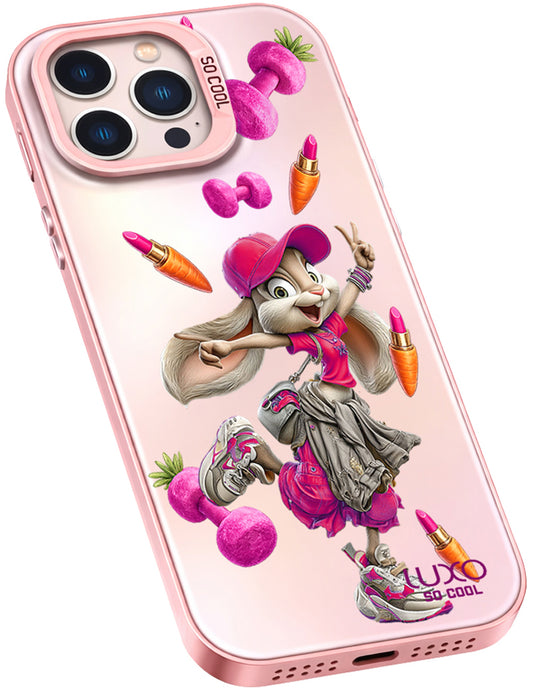 Fodral för Apple iPhone 16 Pro, LUXO So CooL, ArcadiA Rabbit, Flerfärgad