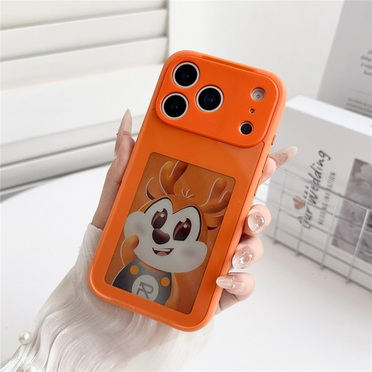 Fodral för Apple iPhone 17 Pro, OEM, Anpassad E-Ink-skärm, Orange