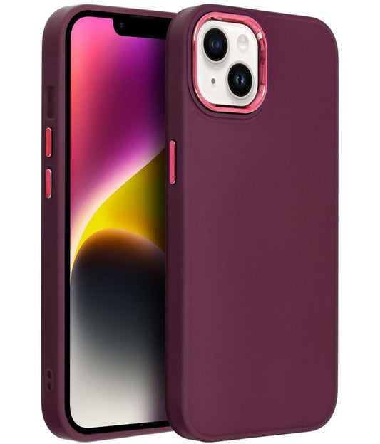Skal till Apple iPhone 18 Pro / 17 Pro, OEM, Frame, vinröd