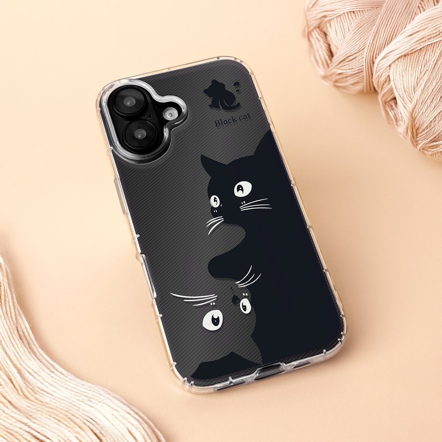 Skyddsfodral för Apple iPhone 17, OEM, Ultra Trendy Cat, Svart
